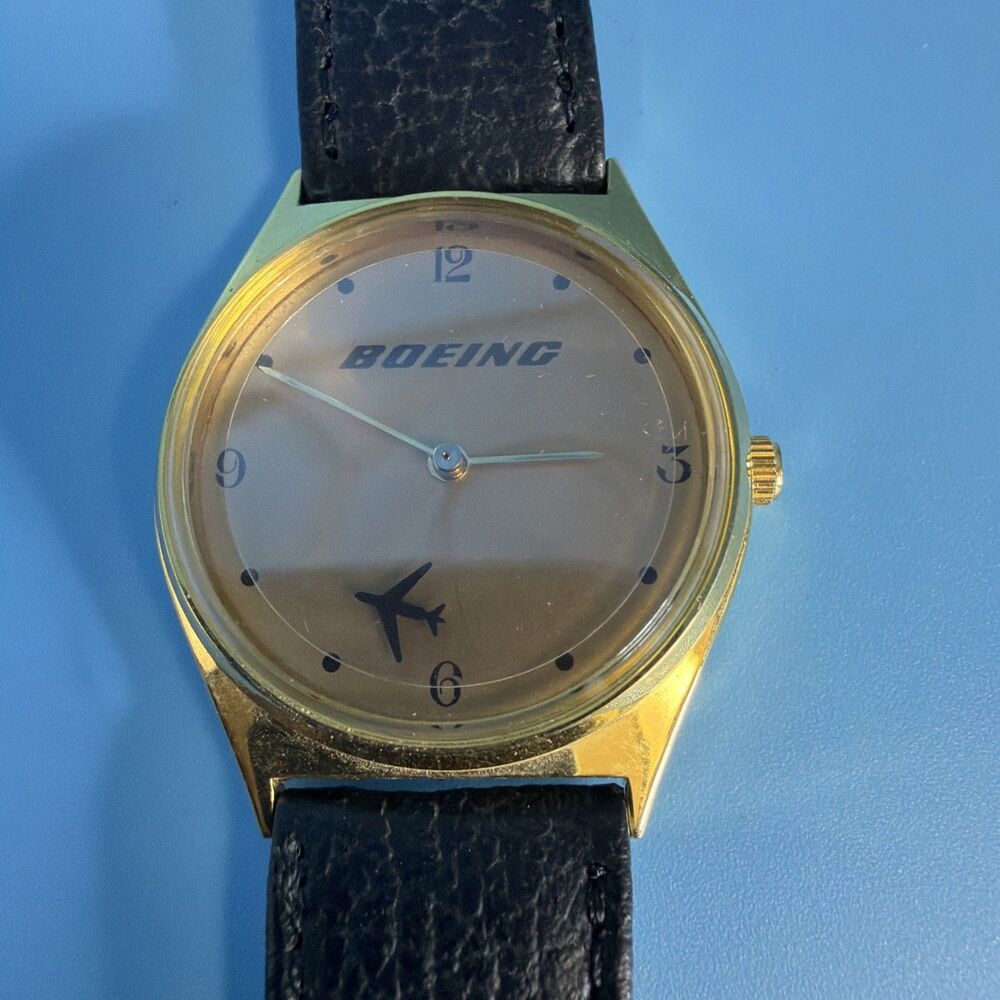 Vintage BD&A Boeing Watch - Floating Mystery Airplane Dial - New Batt. / Working